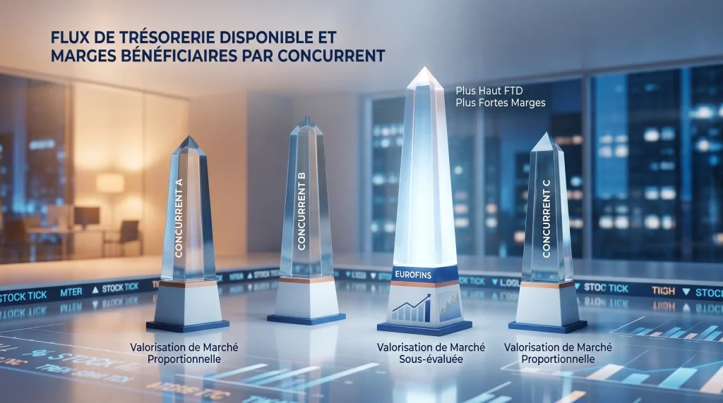 Avis Action Eurofins Scientific 2026 : Faut-il profiter de la baisse ? 7 Comparaison de la valorisation boursiรจre et du Free Cash Flow entre Eurofins Scientific et ses principaux concurrents mondiaux.