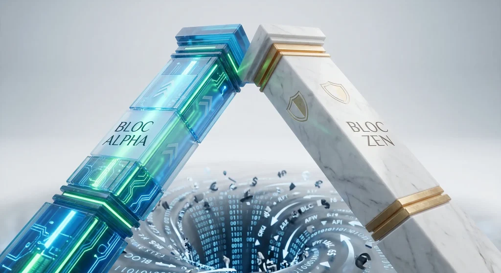 Portefeuille Antifragile : Le Guide pour Allier Performance et Sérénité 2 Architecture d'un portefeuille antifragile : structure équilibrée entre le Bloc Alpha (performance technologique) et le Bloc Zen (protection du capital).