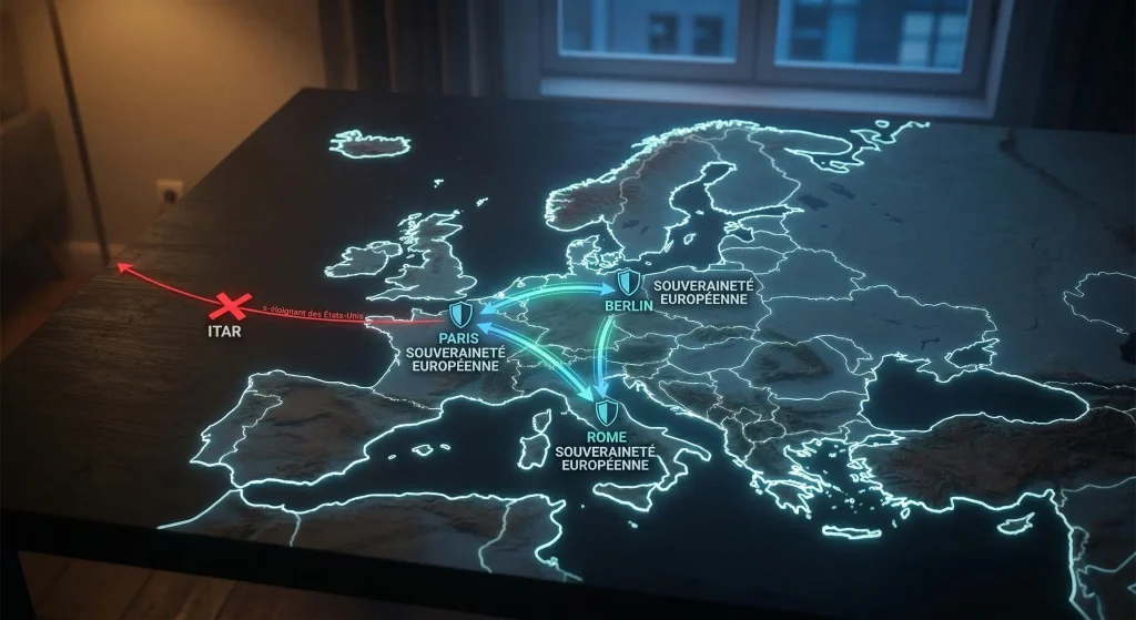 Investir dans l'Action Exosens en 2026 : Analyse Fondamentale, Perspectives et Risques 9 Carte de la souveraineté technologique Non-ITAR de l'action Exosens en Europe : avantage stratégique majeur.