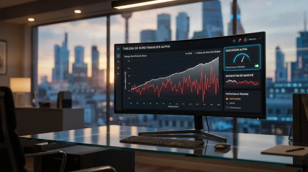 Stratรฉgie GPM 2026 : Le Guide pour Surperformer l'Investissement 60/40 4 รcran de trading affichant la surperformance du GPM sur l'indice de marchรฉ global.